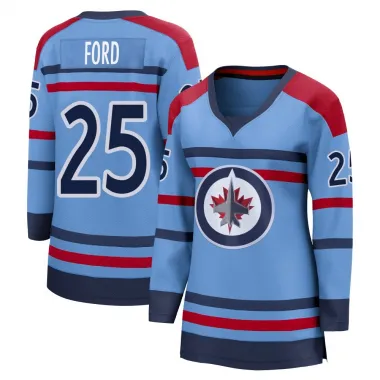 Light Blue Women's Parker Ford Breakaway Winnipeg Jets Anniversary Jersey