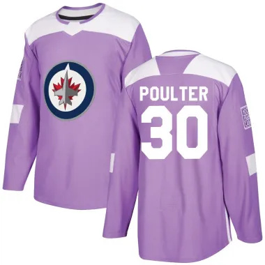 Purple Men's Isaac Poulter Authentic Winnipeg Jets Fights Cancer Practice Jersey