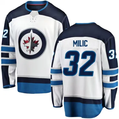 White Men's Thomas Milic Breakaway Winnipeg Jets Away Jersey